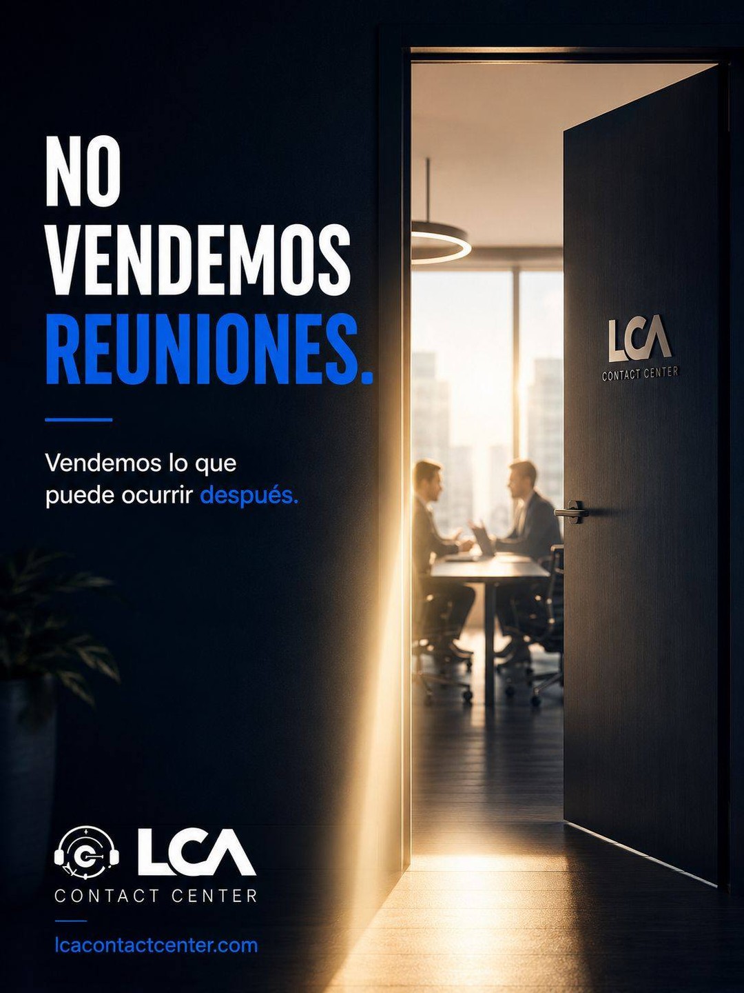 Hay una frase que escuchamos muchas veces.

"LCA se dedica a concertar reuniones."

Y sí...

Pero solo si nos quedamos en la superficie.

Porque una reunión, por sí sola, no cambia una empresa.

Lo que cambia una empresa es lo que puede ocurrir después.

Una nueva cuenta.

Un cliente estratégico.

Un proyecto que llevaba meses bloqueado.

Una colaboración.

Una puerta que hasta ese momento estaba cerrada.

En LCA no medimos nuestro trabajo por el número de llamadas.

Ni por el número de reuniones.

Lo medimos por las oportunidades que ayudamos a crear.

Porque detrás de cada reunión hay una posibilidad.

Y detrás de cada posibilidad puede haber una historia de crecimiento.

Conectamos empresas.

Generamos oportunidades.