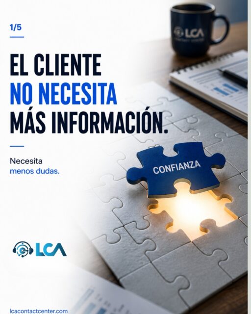 ¿Y si el problema no fuera la falta de información?

Cuando una venta se enfría, muchas empresas reaccionan igual.

📄 Envían otro dossier.

📊 Otra presentación.

📧 Otro correo.

📑 Más argumentos.

Pero, en la mayoría de los casos, el cliente ya tiene toda la información que necesita.

Lo que todavía no tiene es la confianza suficiente para tomar una decisión.

Las grandes ventas no se desbloquean acumulando documentos.

Se desbloquean resolviendo dudas.

Escuchando.

Aportando claridad.

Y demostrando, desde la primera conversación, que detrás de una propuesta hay un equipo en el que merece la pena confiar.

En este carrusel te contamos por qué vender no consiste en hablar más, sino en generar la confianza necesaria para que el cliente diga sí cuando llegue el momento.

💬 ¿Cuál crees que es la duda que más frena una decisión de compra en B2B? Te leemos en comentarios.

#LCAContactCenter #VentasB2B #DesarrolloComercial #BusinessDevelopment #ProspecciónComercial #Ventas #MarketingB2B #Confianza #LinkedIn #Negocios